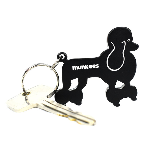 Munkees Dog Bottle Opener Keychain - Poodle