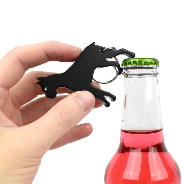 Boxer Dog Bottle Opener Keychain