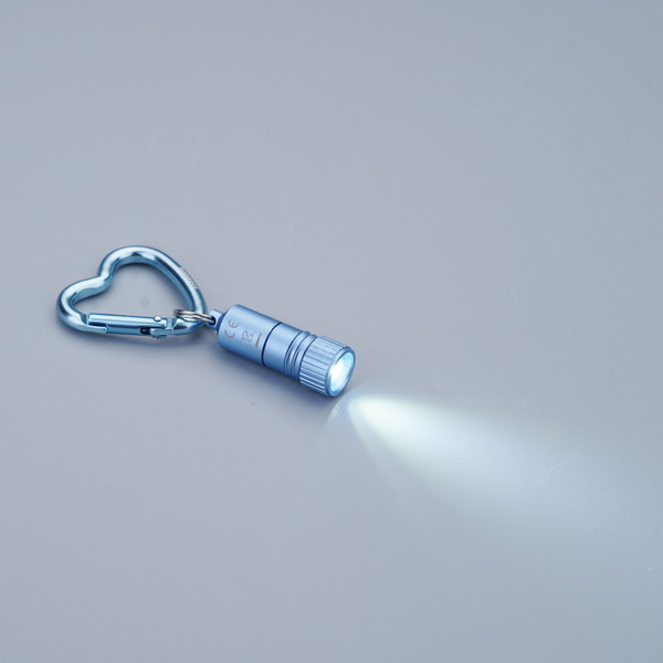 Blue Mini LED w/Heart Carabiner