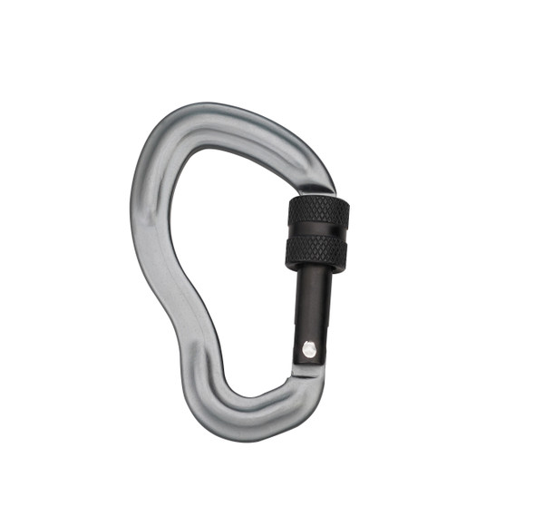 Grey Ear-Shape Forged Biner w/ Lock 75mm