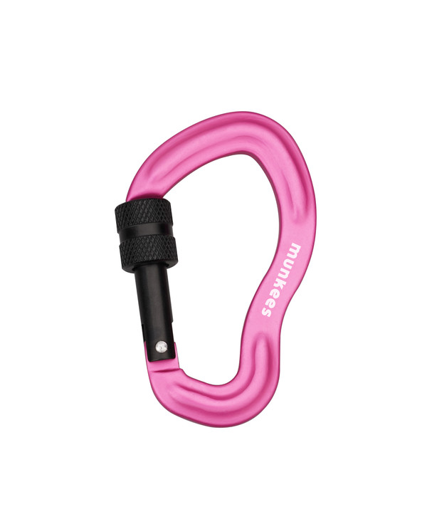 Pink Ear-Shape Forged Biner w/ Lock 75mm