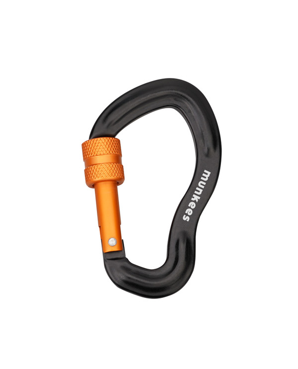 Black Ear-Shape Forged Biner w/ Lock 75mm