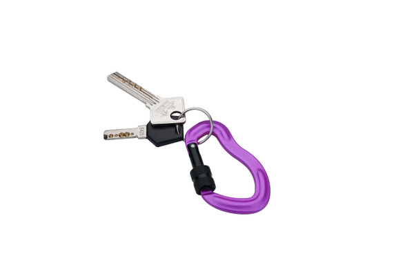 Purple Ear-Shape Forged Biner w/ Lock 75mm