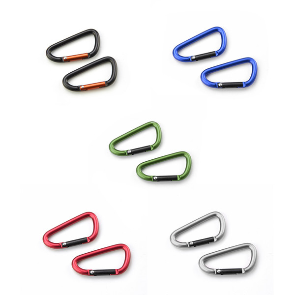 D Carabiner 5 x 5 mm 2 Pack Assorted Colors
