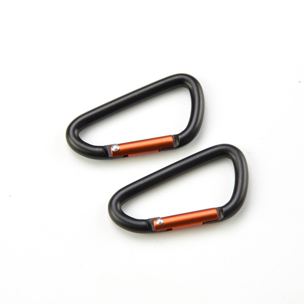 Black D Carabiner 5 x 5 mm 2 Pack