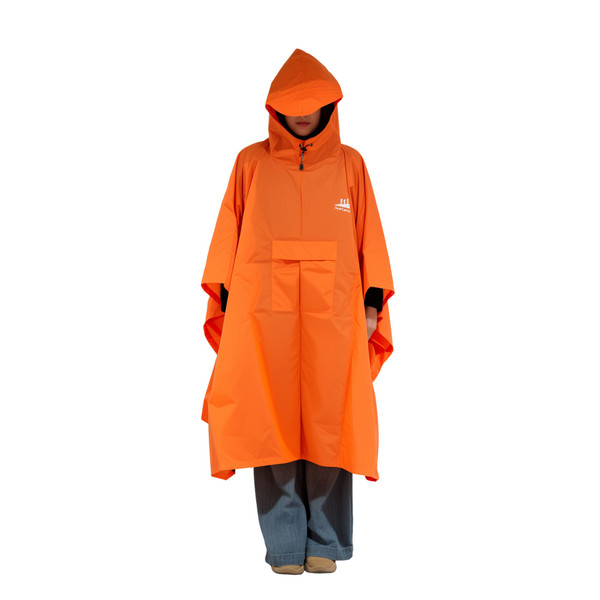 Orange Ultra-Light Waterproof Backpacker Poncho