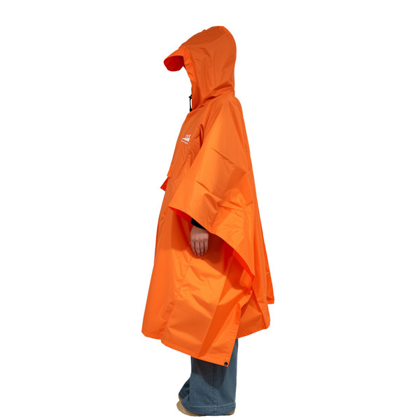 Orange Ultra-Light Waterproof Backpacker Poncho