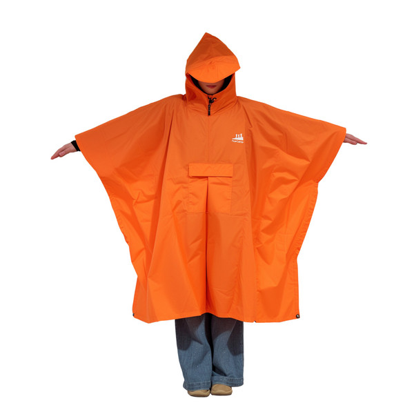 Orange Ultra-Light Waterproof Backpacker Poncho