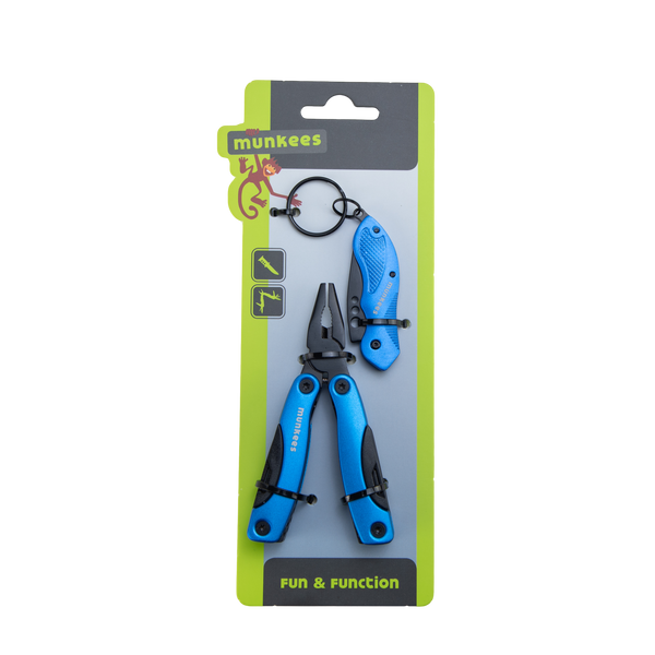Multi Duo Multitool + Stainless Steel Knife Set - Blue