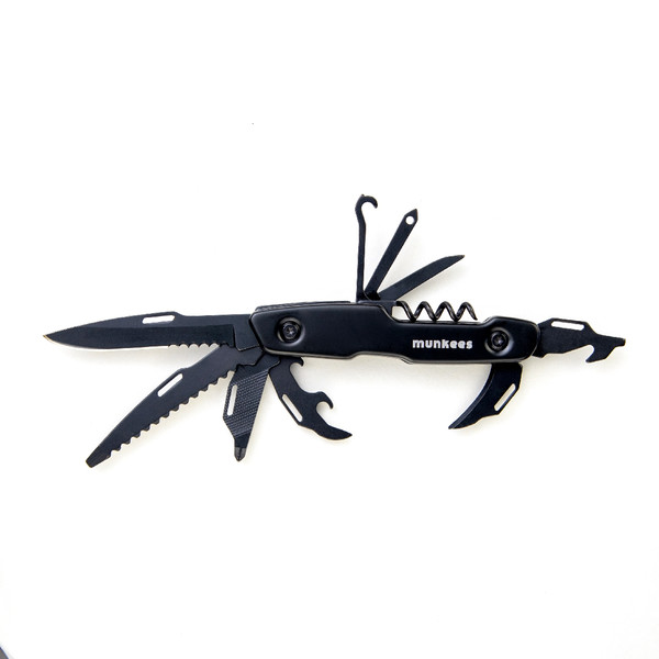 10-in-1 Black Multitool Pocket Knife