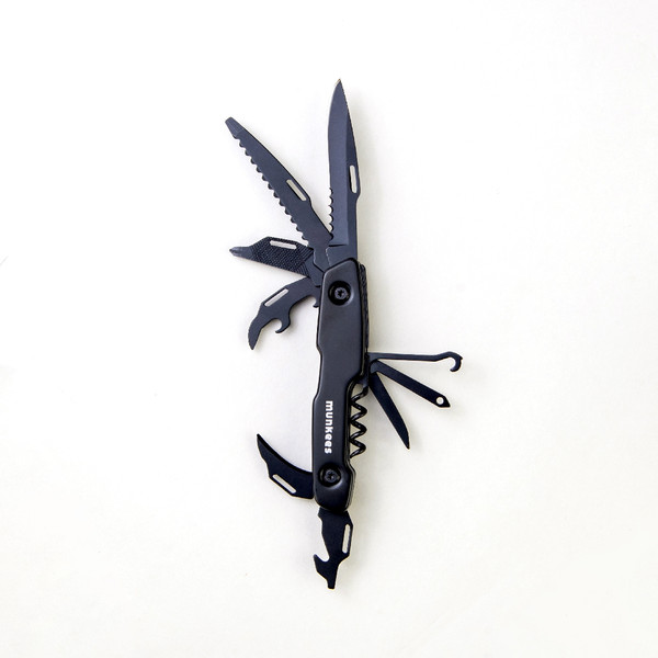 10-in-1 Black Multitool Pocket Knife