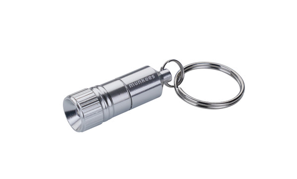 Mini LED Flashlight Keychain Silver