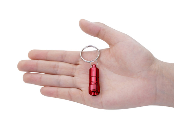 Mini LED Flashlight Keychain Red