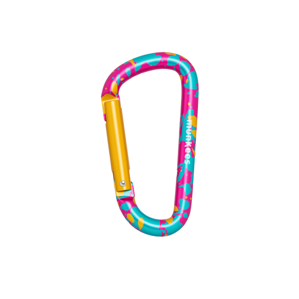 Colored D Carabiner  60 mm Pink