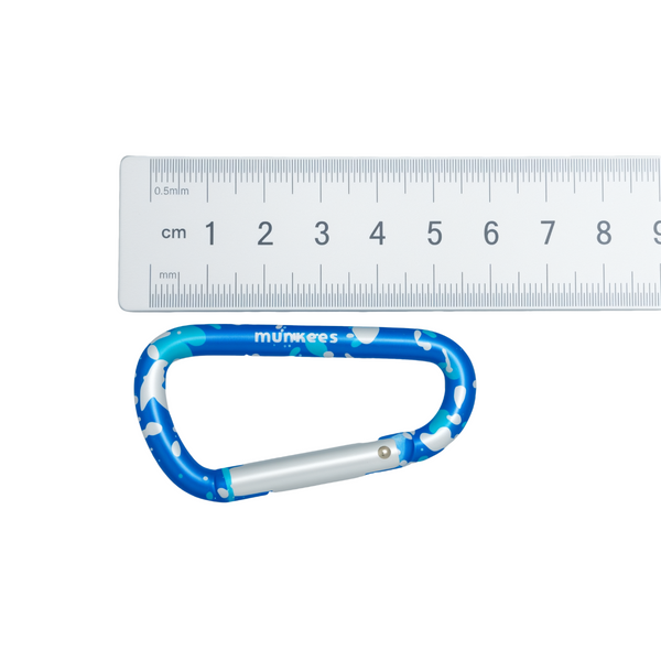 Colored D Carabiner  60 mm Blue