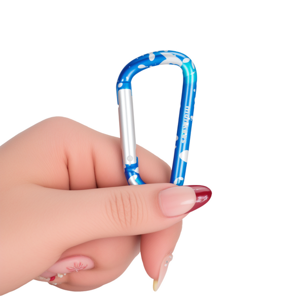 Colored D Carabiner  60 mm Blue