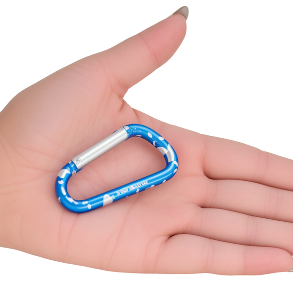 Colored D Carabiner  60 mm Blue