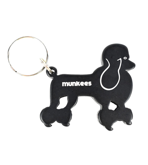 Munkees Dog Bottle Opener Keychain - Poodle