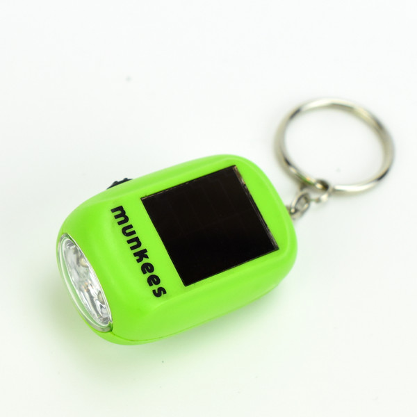 Munkees Mini Solar Dynamo LED Flashlight with Keychain