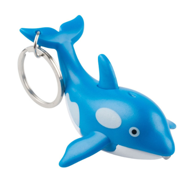 Whale LED Flashlight Keychain