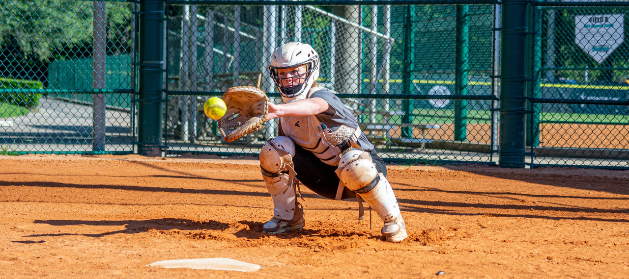 Girl Playing Softball