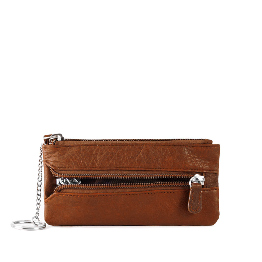 Bugatti Sina Portachiavi In Pelle Con 2 Portachiavi – Custodia Organizer Da Donna Beige