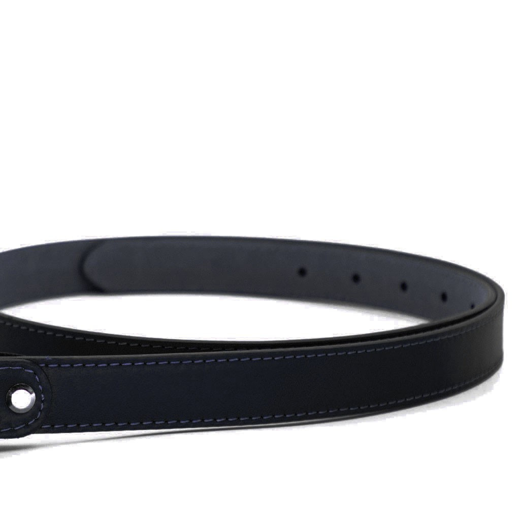 CINTURA IN PELLE EFFETTO CAVALLINO E FIBBIA OVALE - MARRONE - Foto 4