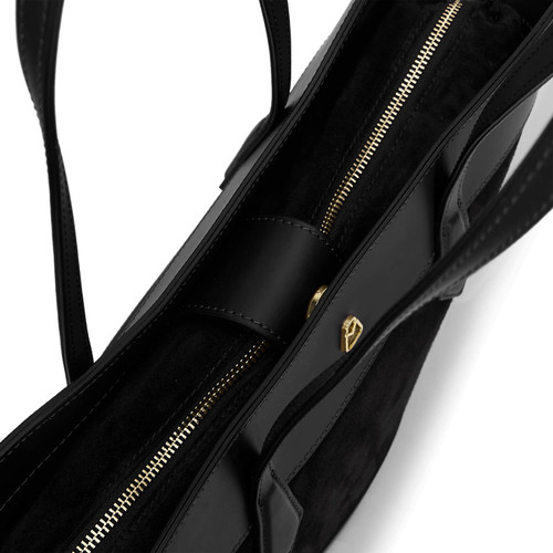 FLAMINIA SMALL SUEDE Borsa  in pelle e camoscio con tracolla regolabile