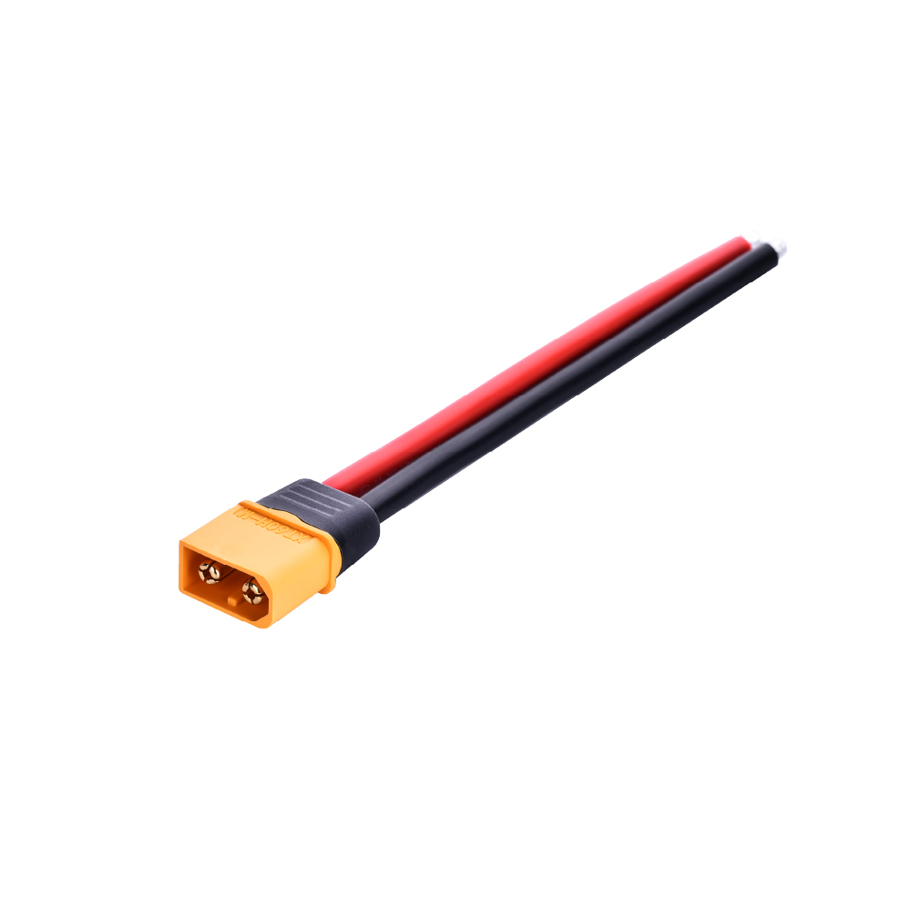 Amass XT60H-M Male Connector with 12AWG 100mm Power Cable - Speedy Bee