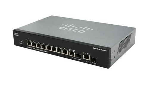 SRW2008-K9-NA Cisco Small Business SG300-10 Managed Switch, 8 Gigabit/2 Combo Mini GBIC Ports (New)