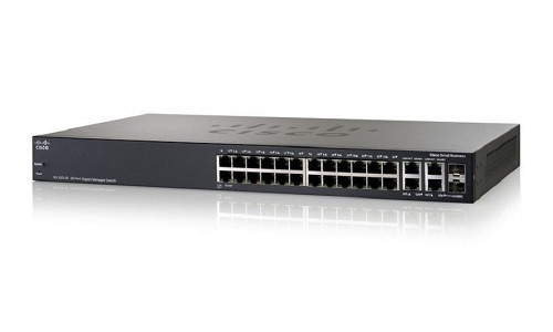 SRW2024-K9-NA Cisco Small Business SG300-28 Managed Switch, 26 Gigabit/2 Combo Mini GBIC Ports (New)