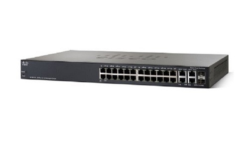 SRW224G4P-K9-NA Cisco Small Business SF300-24P Managed Switch, 24 Port 10/100 w/Gigabit Uplinks, 180w PoE (New)