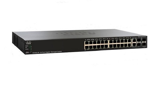 SG350-28P-K9-NA Cisco Small Business SG350-28MP Managed Switch, 24 Gigabit with 2 Gigabit SFP Combo & 2 SFP Ports, 195w PoE (New)