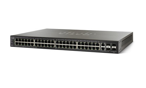 SG500-52P-K9-NA Cisco SG500-52P Stackable Managed Switch, 48 Gigabit PoE+ and 4 Gigabit Ethernet Ports, 375w PoE (New)