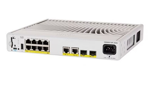 C9200CX-8UXG-2XH-E Cisco Catalyst 9200CX Compact Switch 8 Port PoE+ (4 mGig/4 1G), HVDC, Network Essentials (New)