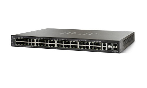 SG500-52-K9-NA Cisco SG500-52 Stackable Managed Switch, 48 Gigabit and 4 Gigabit Ethernet Ports (New)