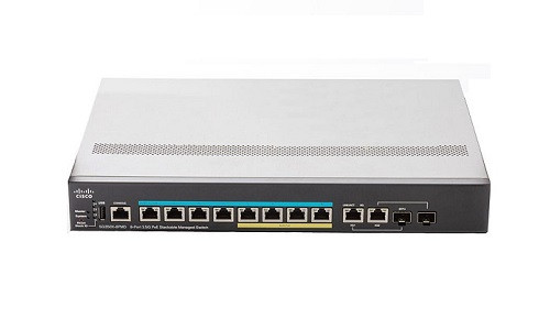 SG350X-8PMD-K9-NA Cisco SG350X-8PMD Stackable Managed Switch, 8 2.5G PoE+ and 2 10Gig/10Gig SFP+ Combo Ports, 240w PoE (New)