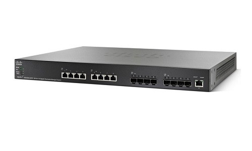 SG500XG-8F8T-K9-NA Cisco SG500XG-8F8T Stackable Managed Switch, 8 10Gig Ethernet 10GBase-T and 8 10Gig Ethernet SFP+ Ports (New)