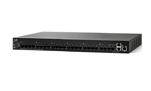 SG350XG-24F-K9-NA Cisco SG350XG-24F Stackable Managed Switch, 24 10Gig SFP+ and 2 10GBase-T Ports (New)