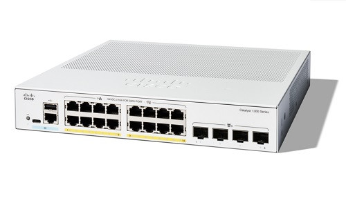 C1300-16P-4X Cisco Catalyst 1300 Switch, 16 Ports PoE+, 10G Uplinks, 120w (New)