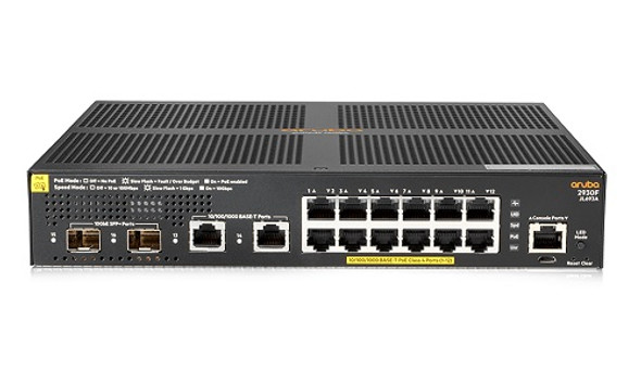 JL693A HPE Aruba 2930F 12G PoE+ 2G/2SFP+ Switch (New)