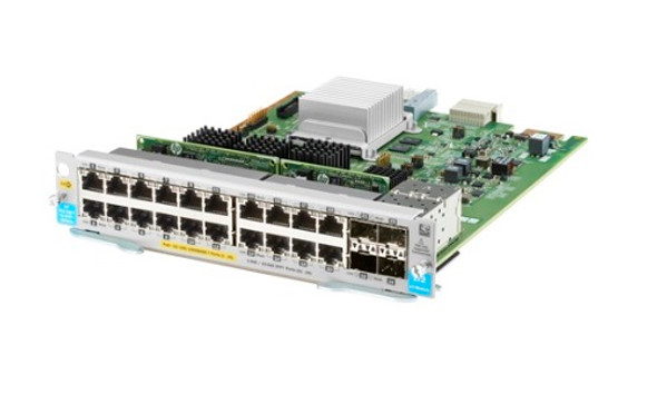 J9990A HPE Aruba 5400R 20x1000BASE-T PoE+ / 4x10GbE SFP+ MACsec v3 zl2 Expansion Module, 24-port (New) J9990A HPE Aruba 5400R 20x1000BASE-T PoE+ / 4x10GbE SFP+ MACsec v3 zl2 Expansion Module, 24-port (New)