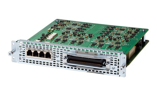 SM-X-24FXS/4FXO Cisco High Density Analog Voice Service Module, 24xFXS and 4xFXO Port (New)
