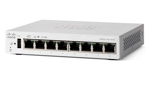 C1200-8T-E-2G Cisco Catalyst 1200 Switch, 8 Ports Data, 1G Uplinks (New)