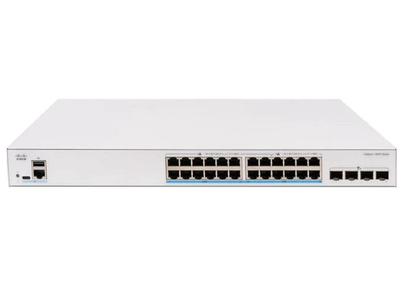 C1300X-24MU-4X Cisco Catalyst 1300X Switch, 24 Port 2.5G mGig PoE+/PoE++, 4x10G SFP28 Uplinks, 740w (New)