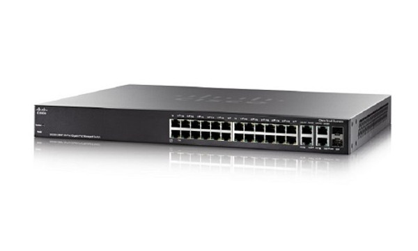 SG300-28PP-K9-NA Cisco Small Business SG300-28PP Managed Switch, 26 Gigabit/2 Mini GBIC Combo Ports, 180w PoE (New)