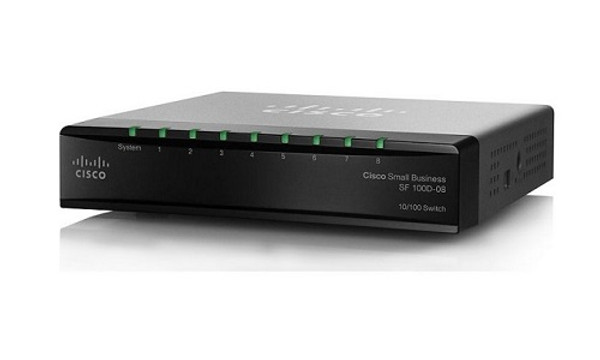 SF110D-08-NA Cisco SF110D-08 Unmanaged Small Business Switch, 8 Port 10/100 (New)