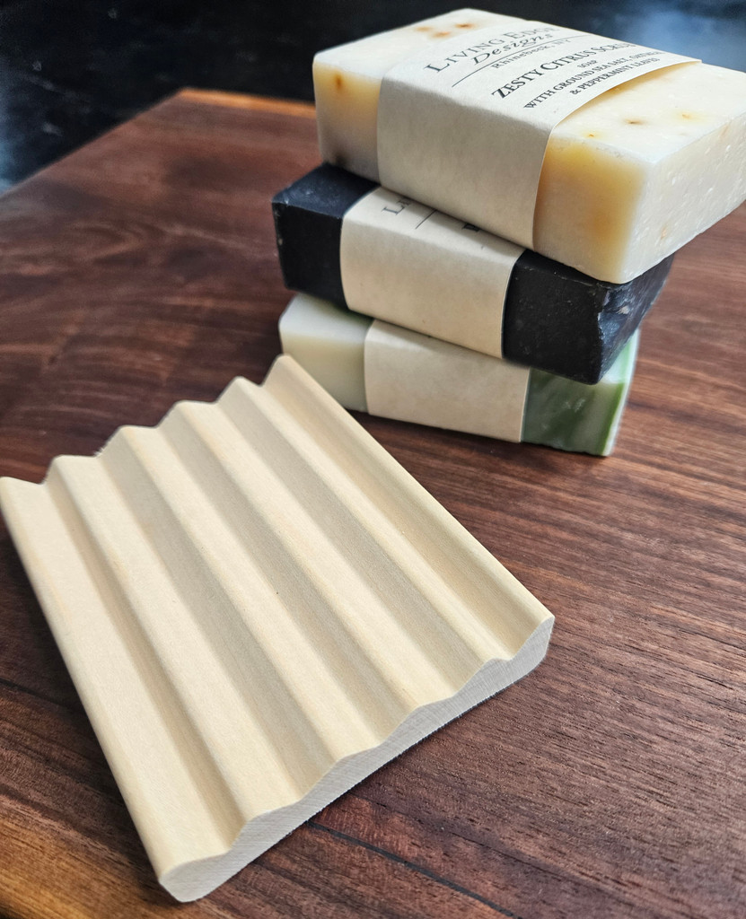 Cool Frangrance Soap Set with Natural Wood Soap Dish