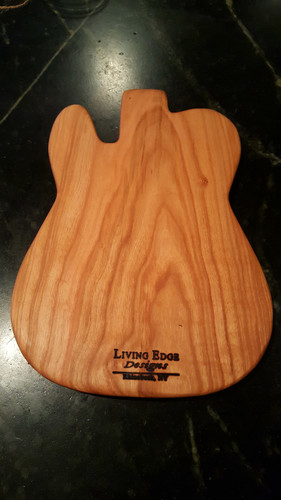 Classic Guitar Shape Cherry Cutting Board