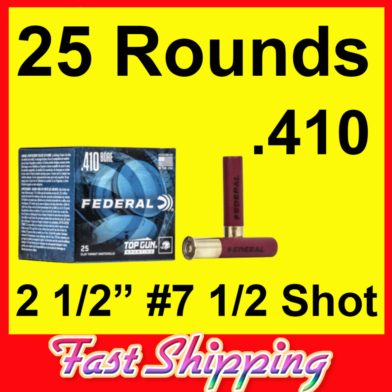 410 2 1/2 #7 1/2 Shot Federal Shotgun Shells